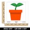Plant Sprout Gardening Solid Waterproof Vinyl Phone Tablet Laptop Water Bottle Sticker Set - 5 Pack